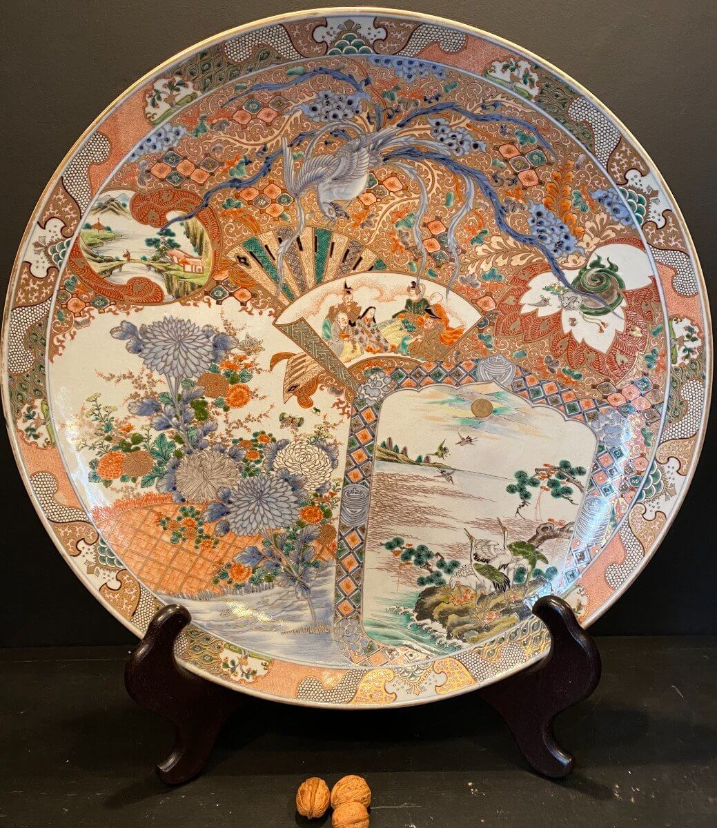 Très Grand Plat Imari De 62 Cm De Diamètre