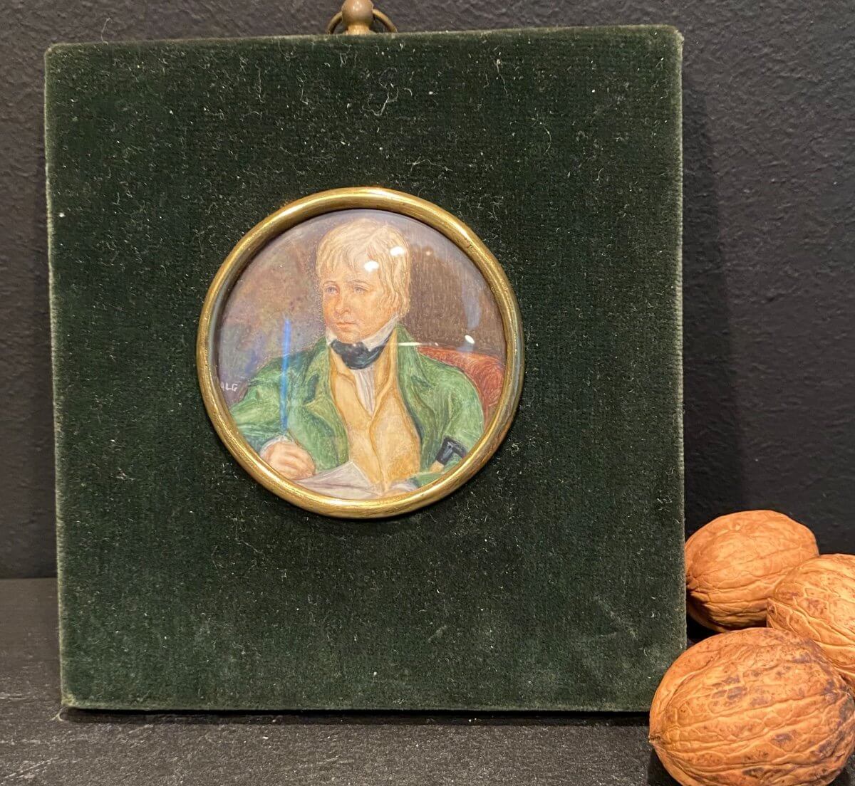Miniature,Portrait  De Walter Scott