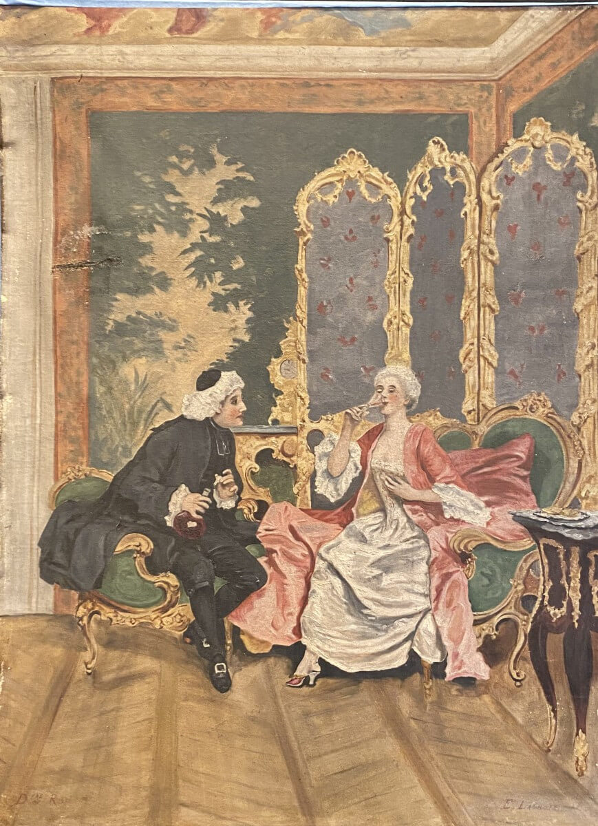 peinture, tableau signé E Lacroix