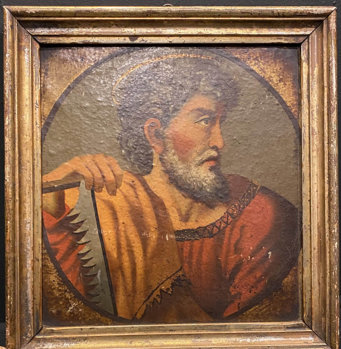 petit tableau, peinture représentant saint Simon