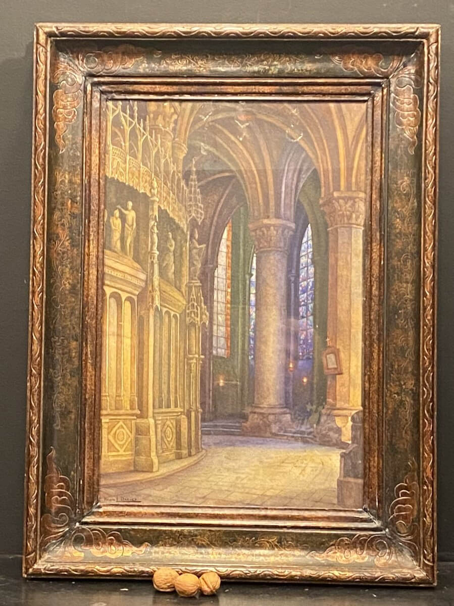 tableau, aquarelle signée Regis Drevet