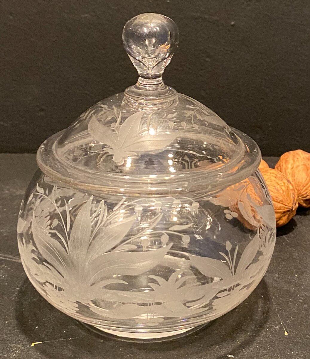 Bonbonnière Art Nouveau En Cristal
