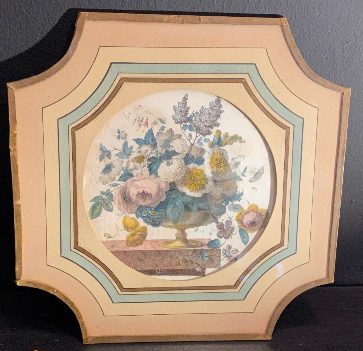 gravure colorée XIX°