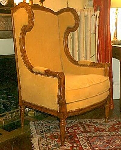 Bergère à oreilles de style Louis XVI