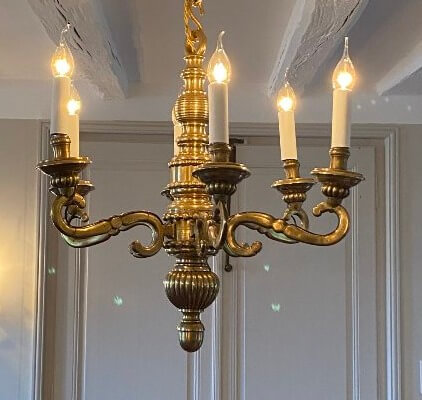 lustre en bronze du XIX° siècle