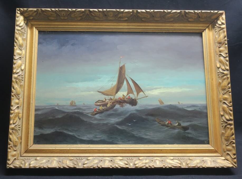 Tableau, peinture marine signée J Guyot