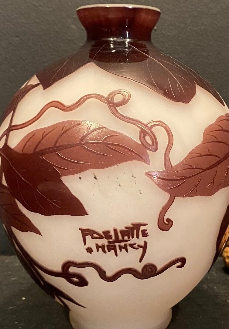 vase art nouveau signé Delatte