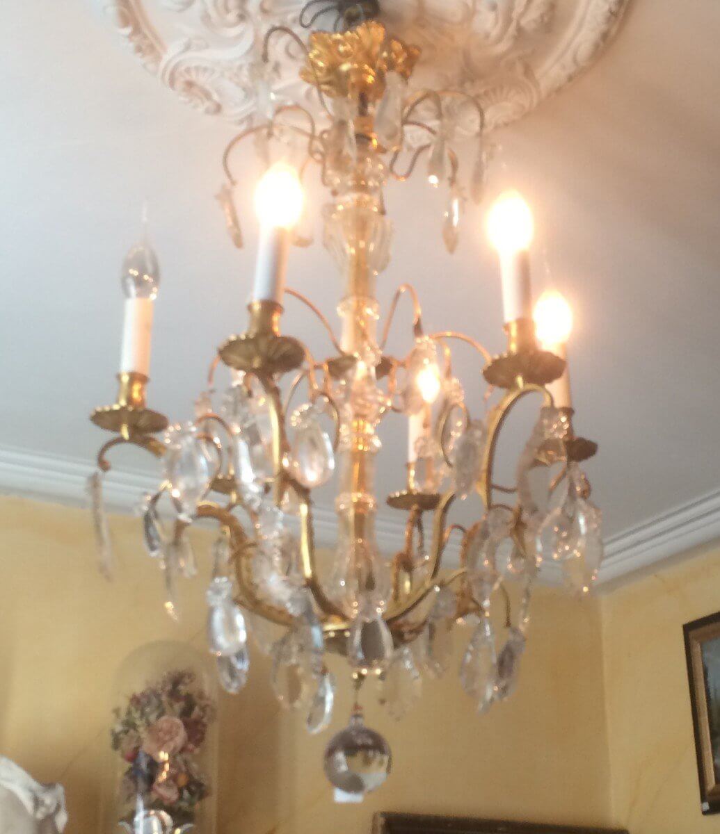 Lustre En Bronze Doré