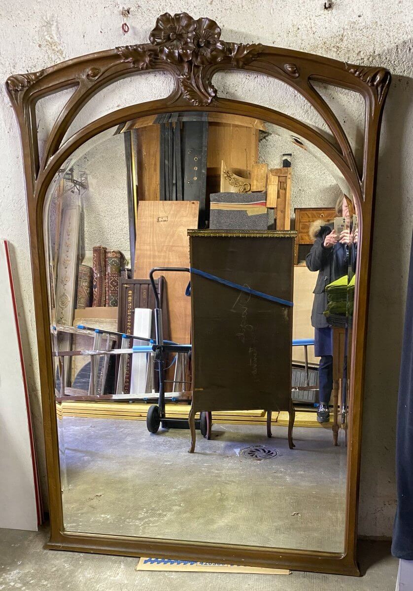Glace, Miroir De Cheminée Art Nouveau