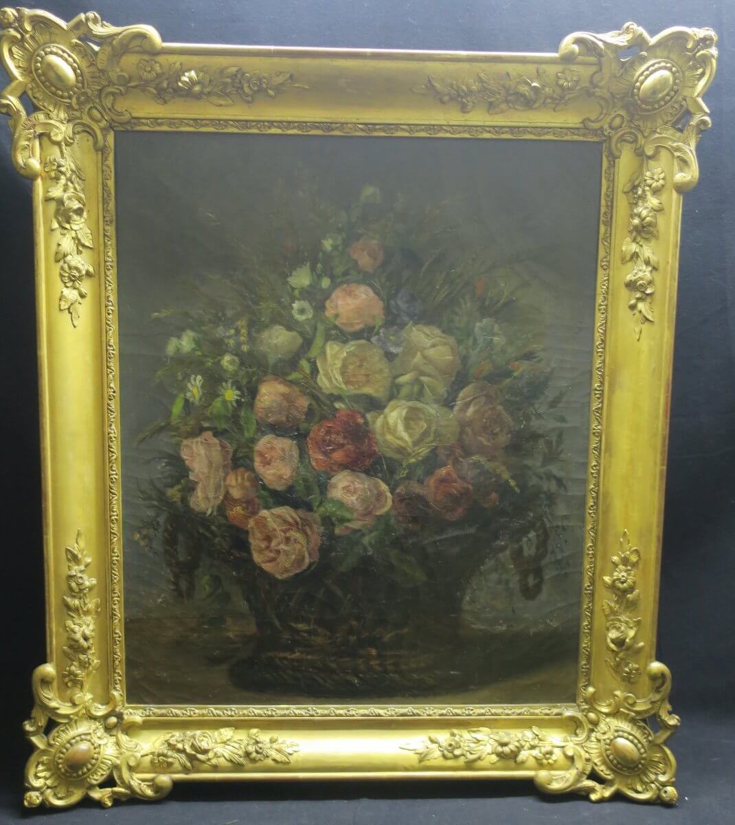 tableau, bouquet de fleurs