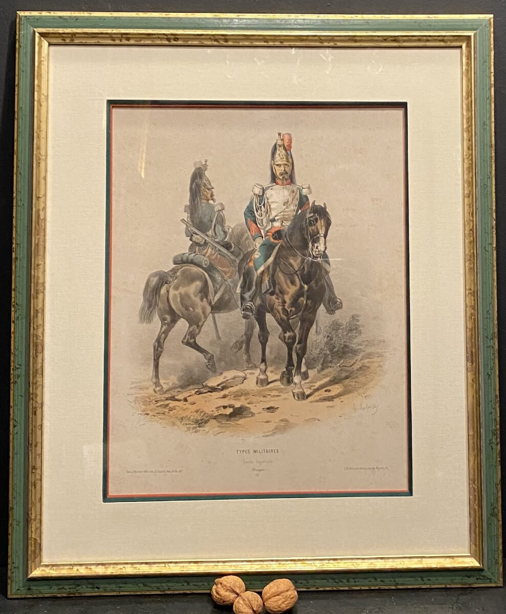 Lithographie colorée du XIX°