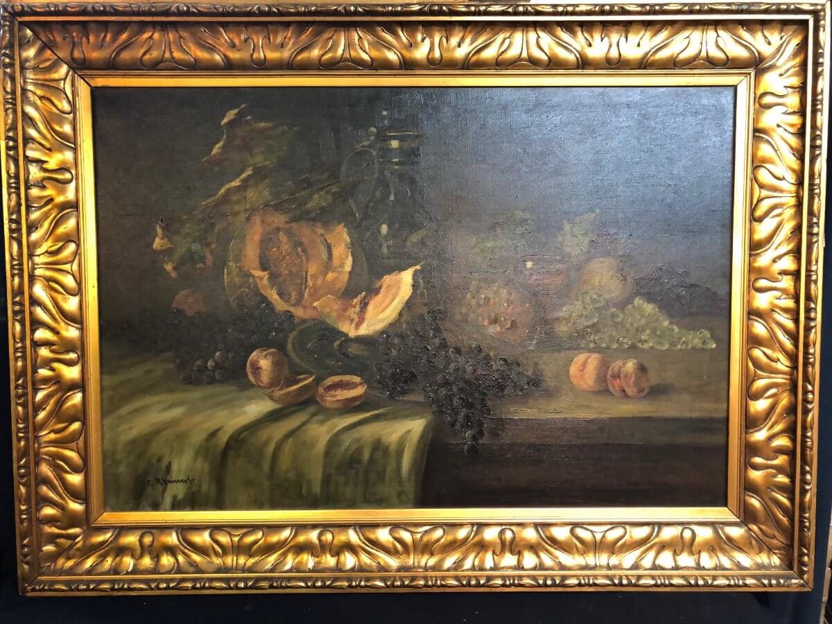 Tableau, Grande Peinture Nature Morte Signée Rheinert