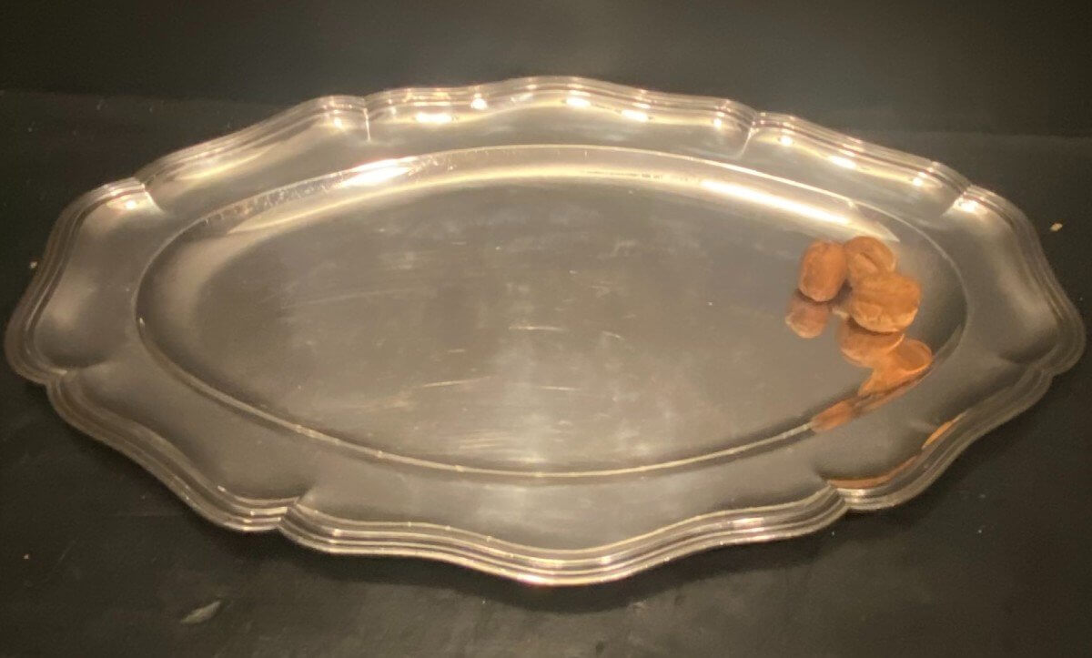 Grand Plat à Poisson, Torpilleur En Argent Massif