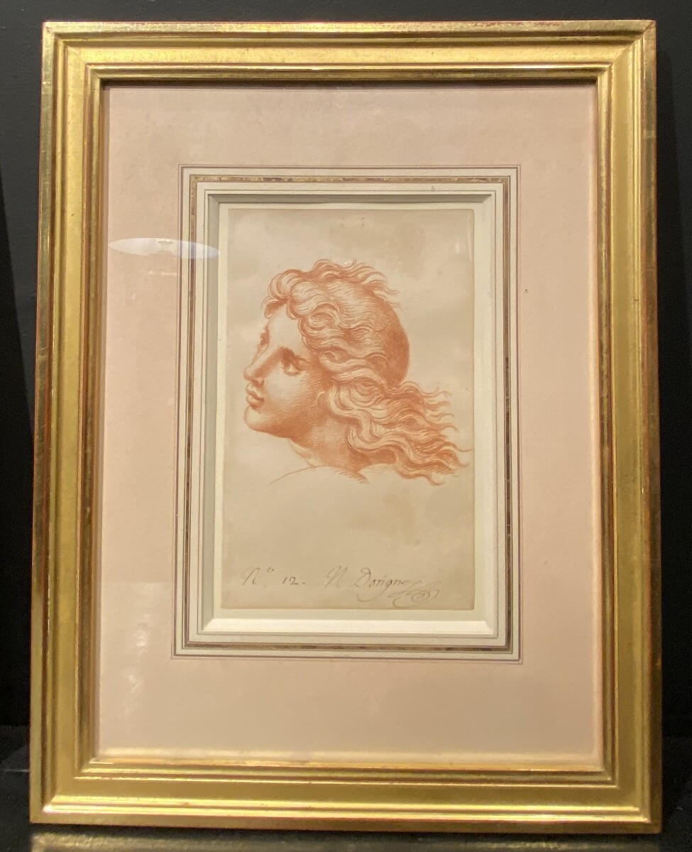 Dessin, Sanguine Signée N Dorigny