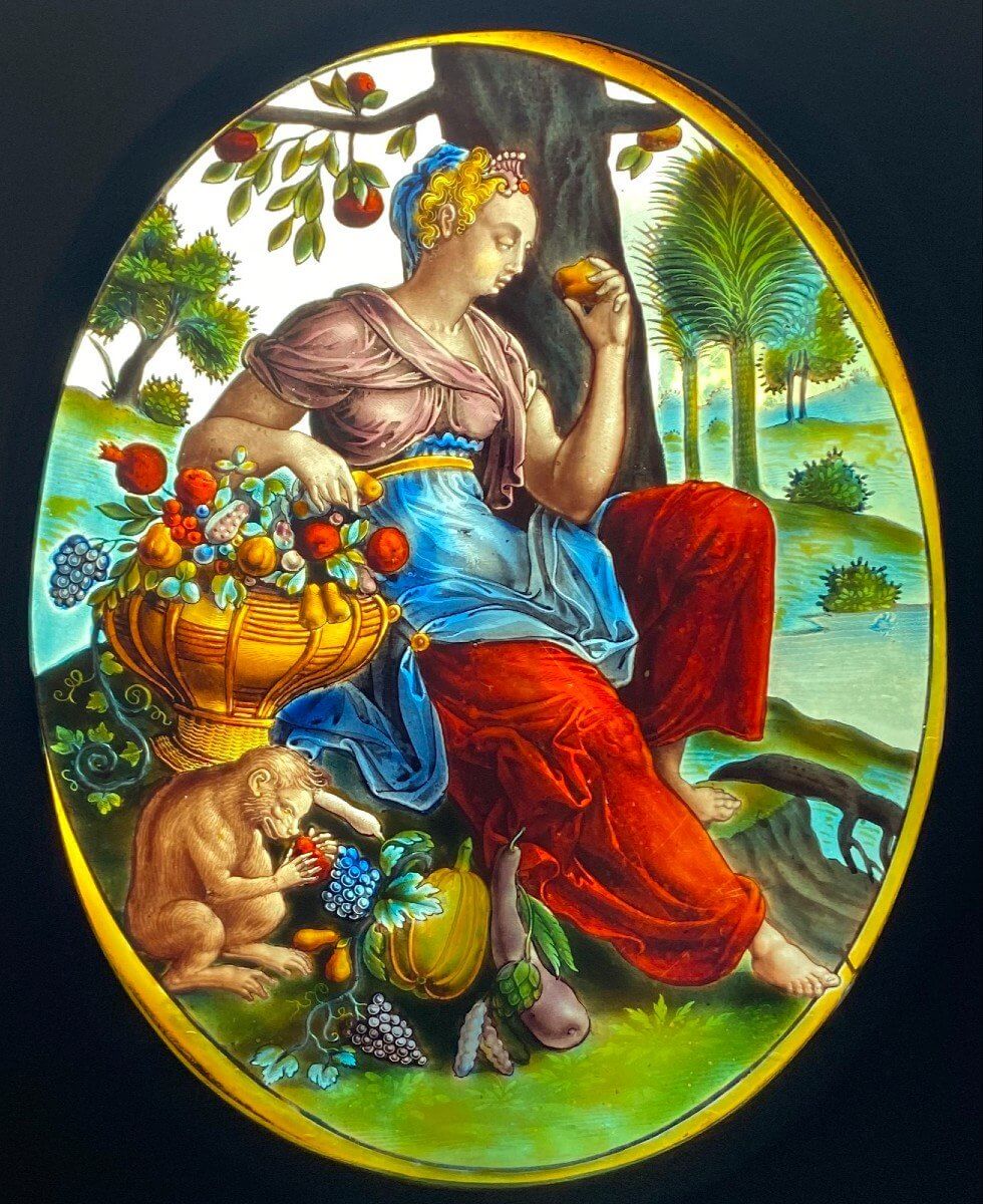 Vitrail Représentant Pomone