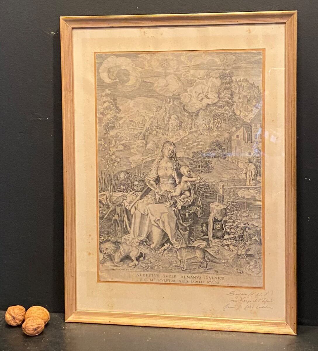 Gravure La Vierge Et l'Enfant De Dürer
