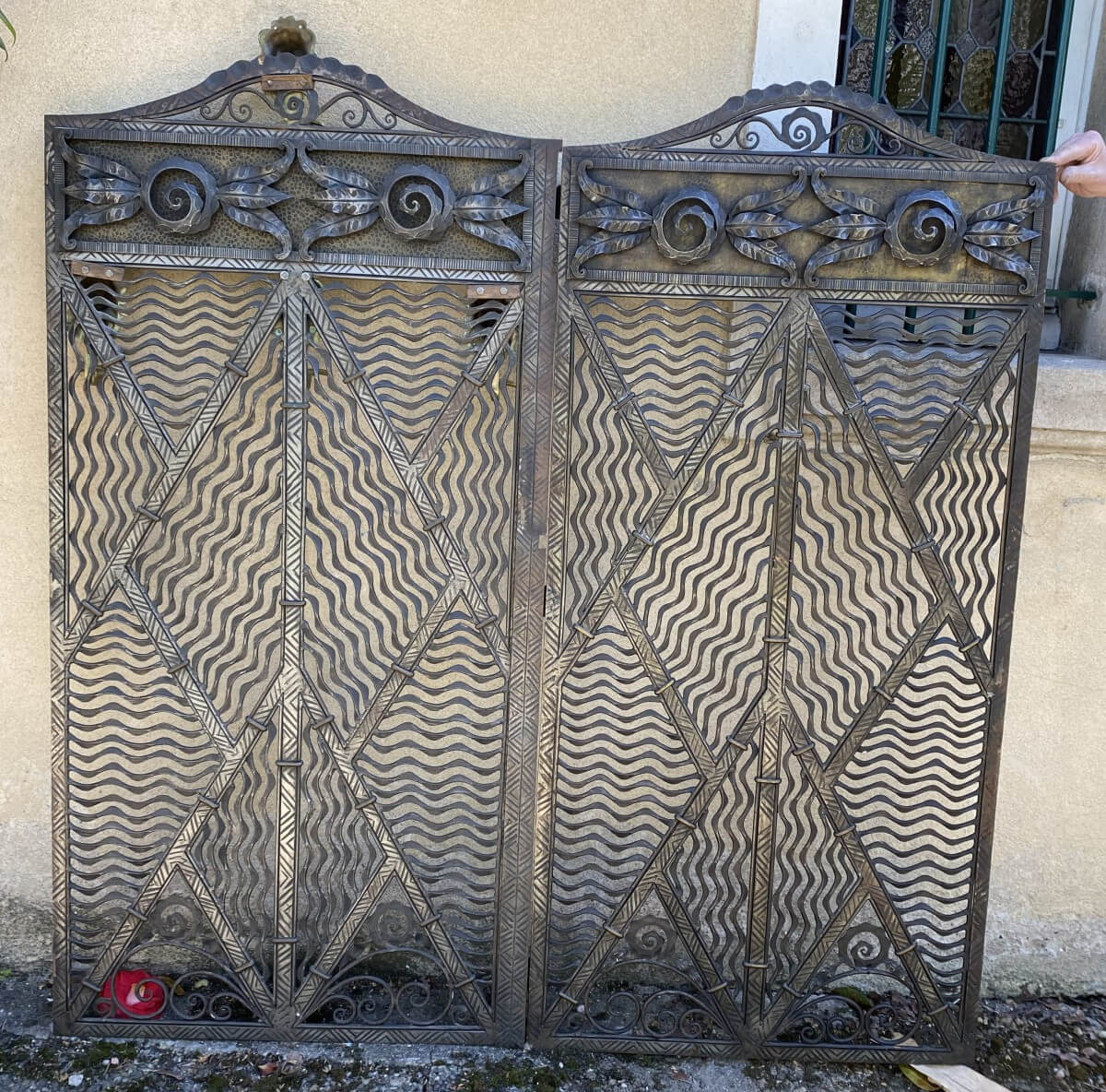 Paire De Portes Art Déco En Fer Forgé