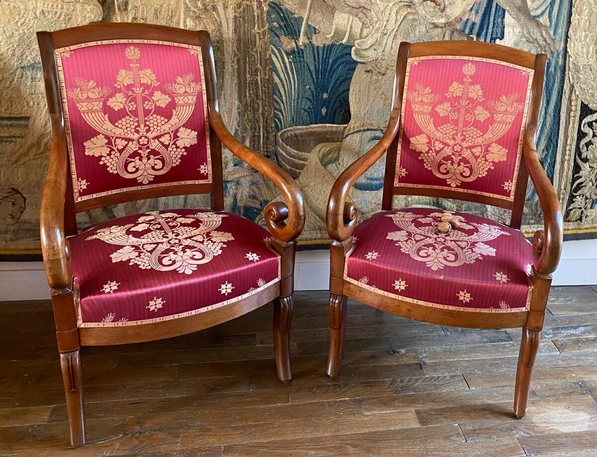 Paire De Fauteuils En Acajou XIX° Siècle
