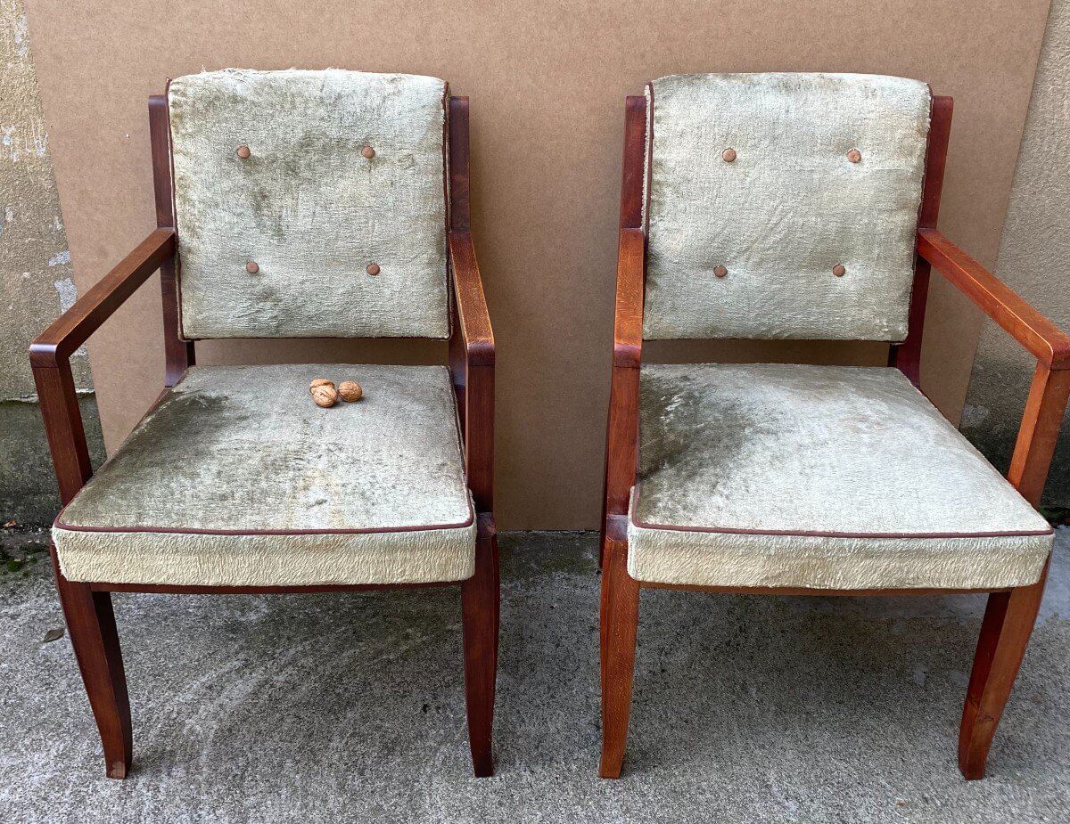 Paire De Fauteuils Gauthier Et Poinsignon
