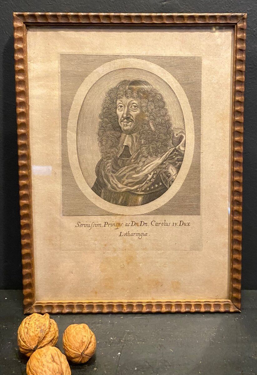 Gravure XVIII°, Sérénissime Prince Ac Du Duc Carolus IV Dux Lotharingia