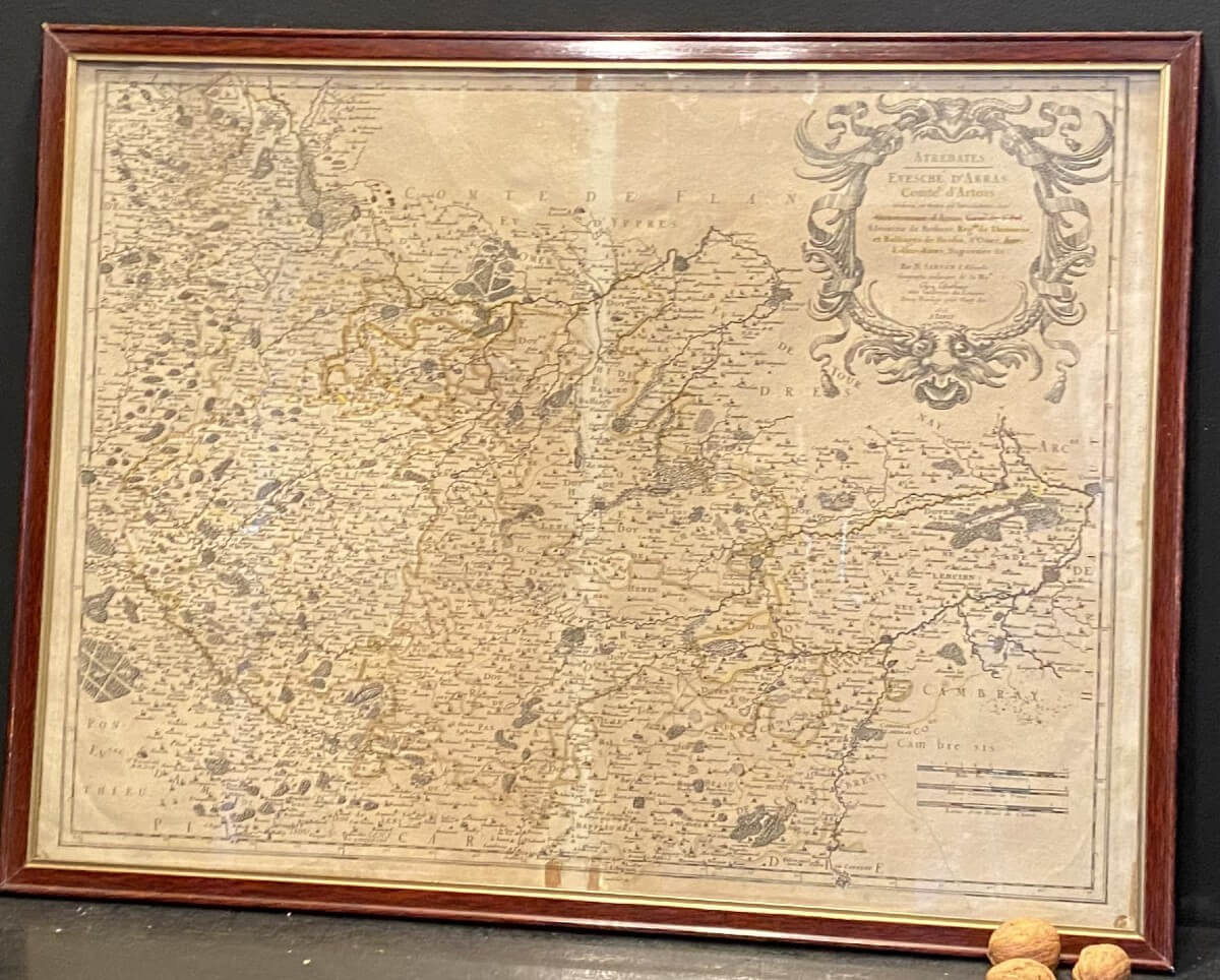 Plan De l'évêché De Arras, époque XVIII°