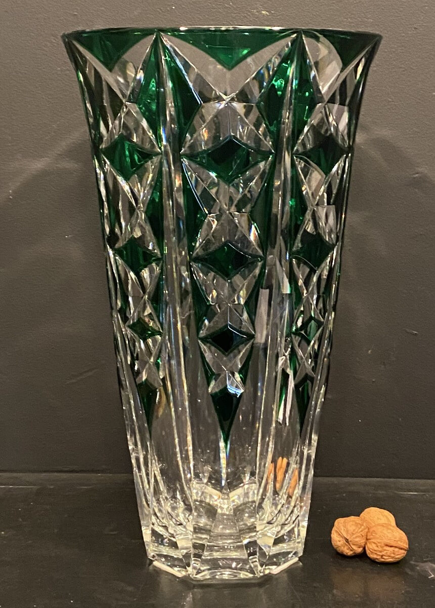 Très Grand Vase En Cristal Taillé, Saint Louis