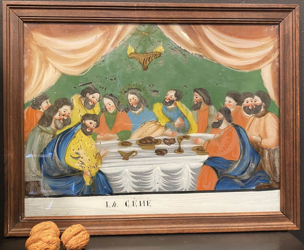 Fixé Sous Verre La Cène