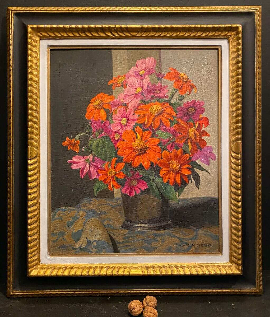 Peinture, tableau, Bouquet De Fleurs Par Armand Guidat