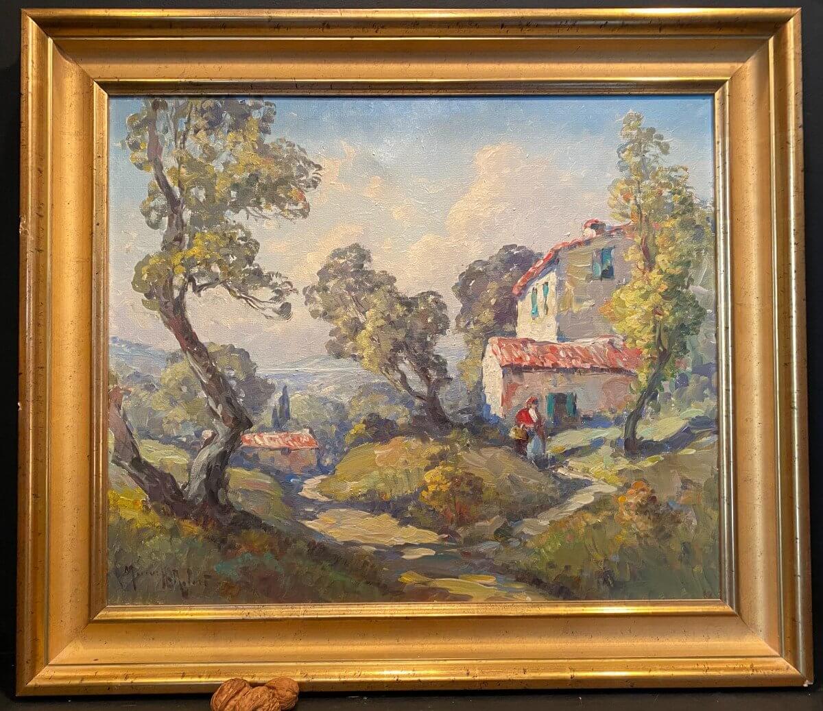 Tableau, Paysage De Provence Signé H Robert