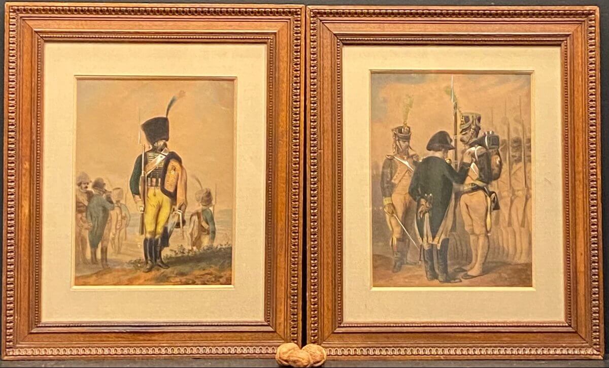 Paire De Gouaches XIX°