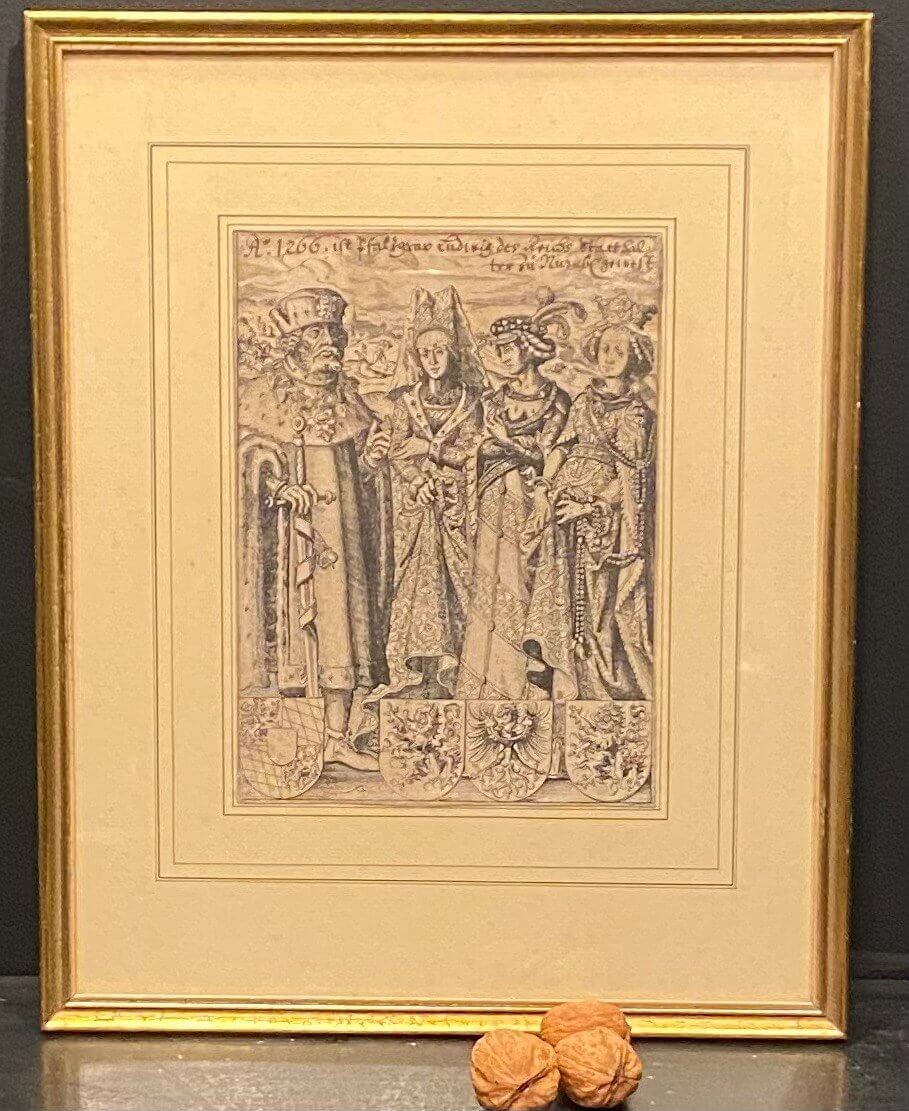 Gravure XVII°,ludwig II Der Stenge,