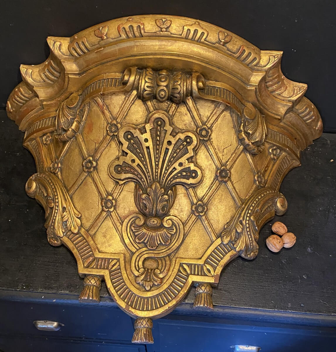 Console Murale En Bois Doré