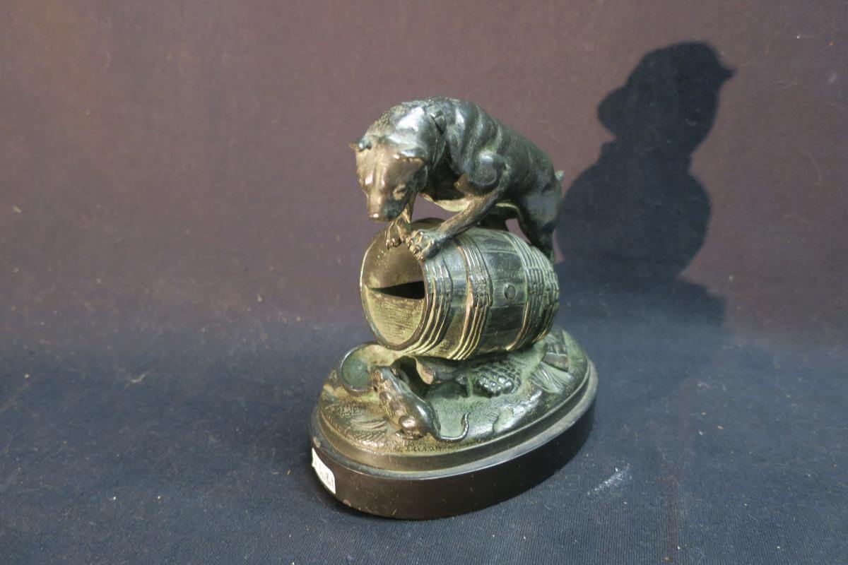 Bronze "le Chien Et Le Rat"