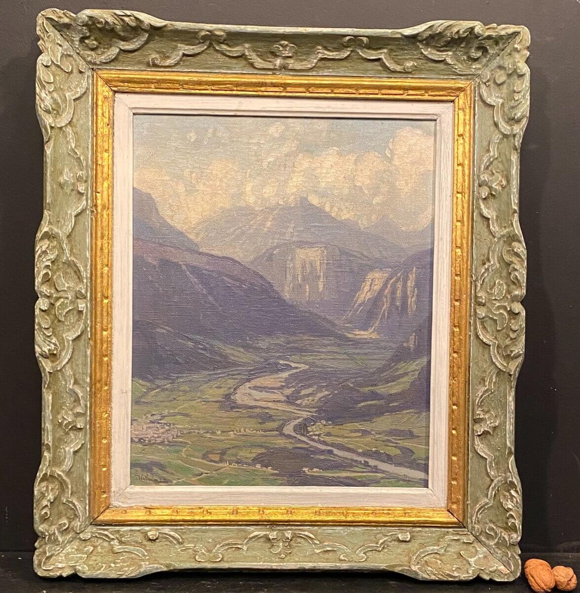 Tableau, Peinture Du Mont Blanc Signée Urbain