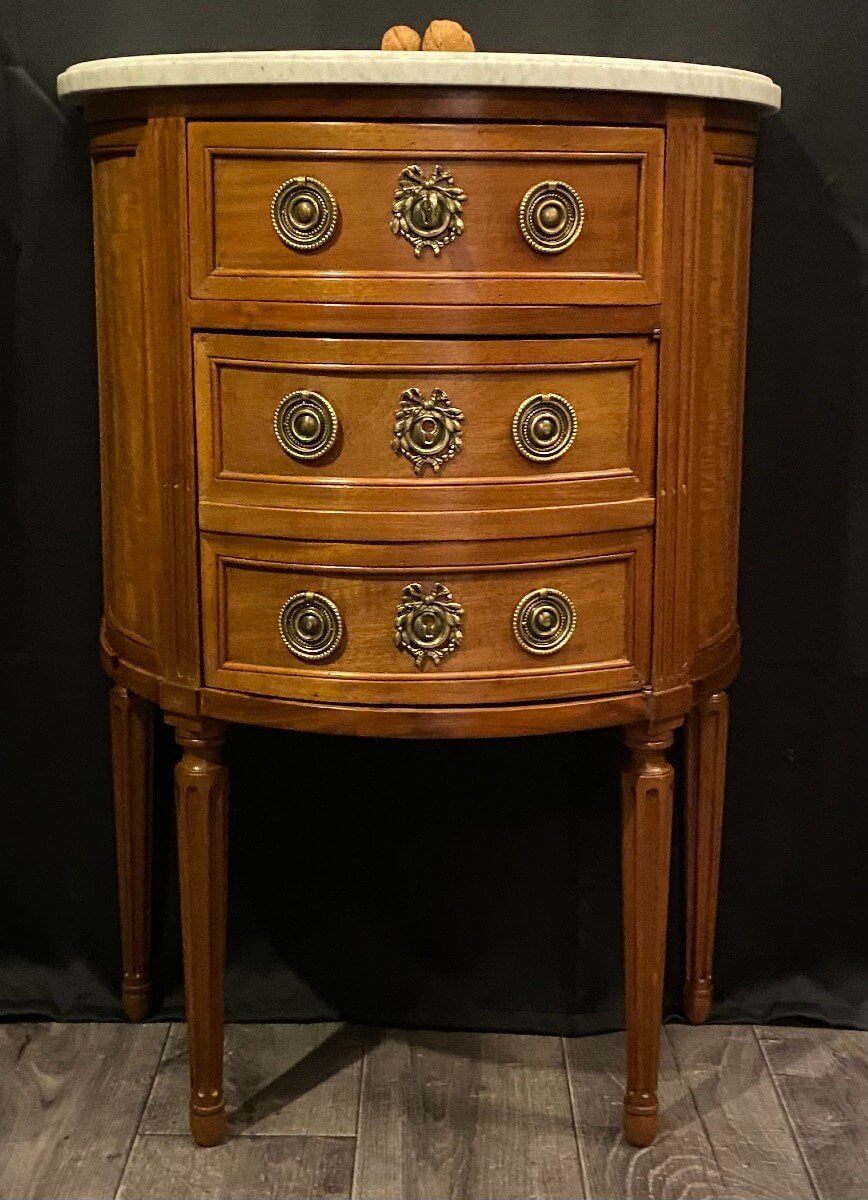 Commode Demi Lune De Style Louis XVI