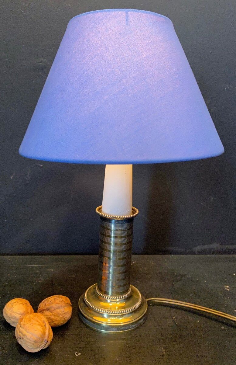 Petit Bougeoir Monté En Lampe