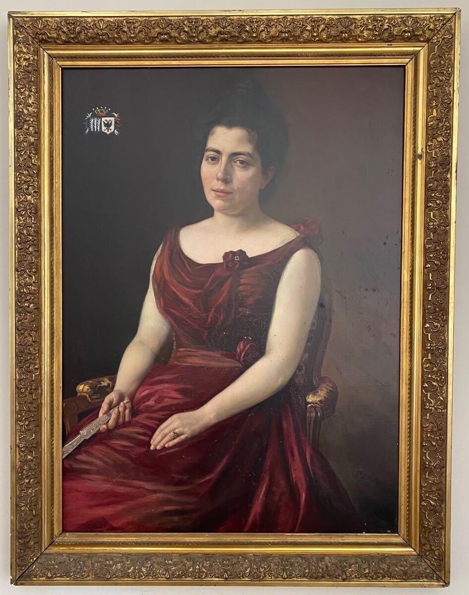 Tableau, Peinture Représentant Un Portrait De Femme