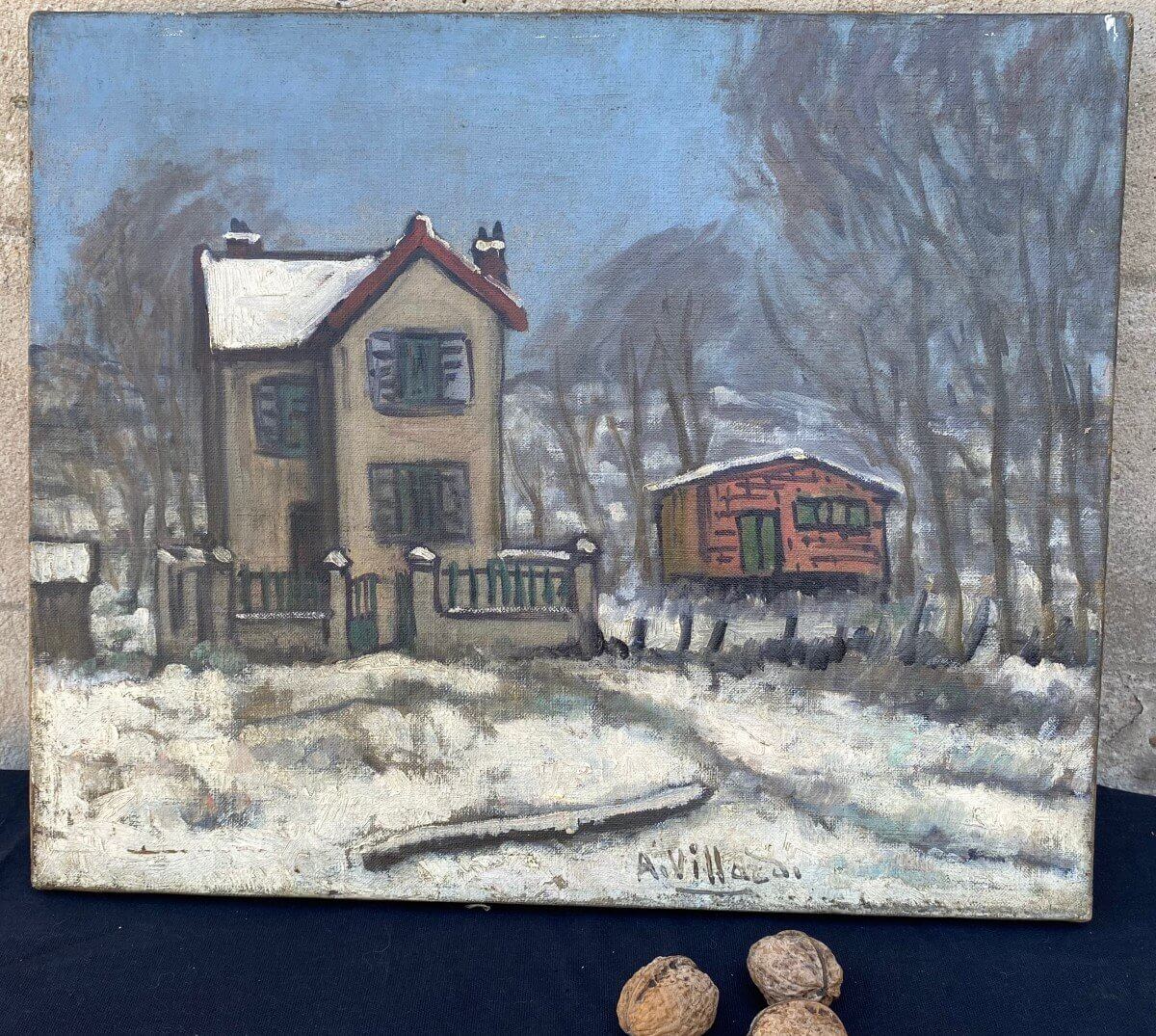 Tableau Signé A Villard