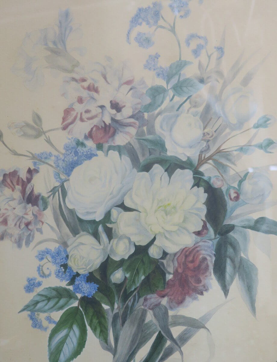 Tableau, Bouquet De Fleurs En Aquarelle