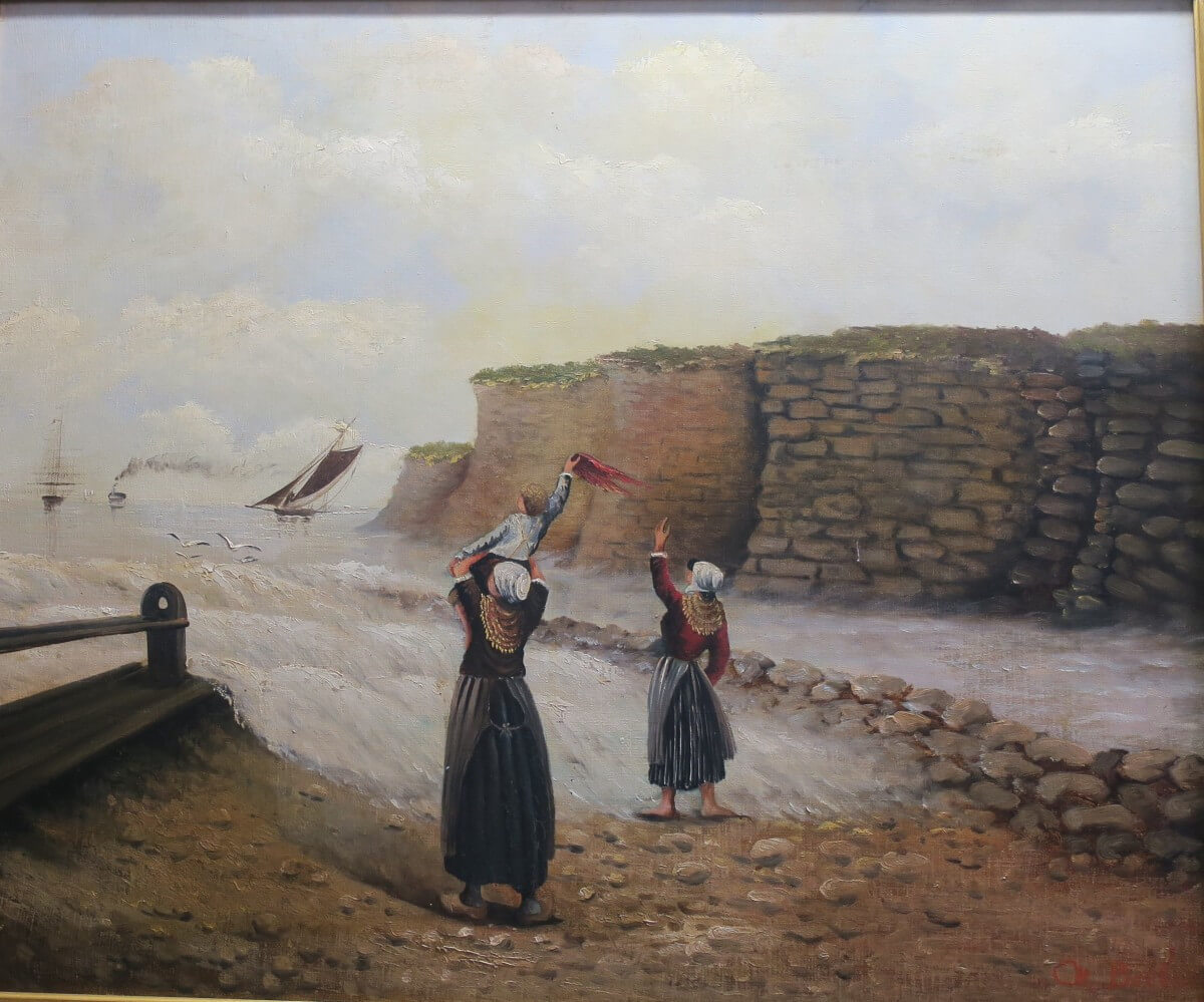 Tableau, peinture marine signée Ch Beclair