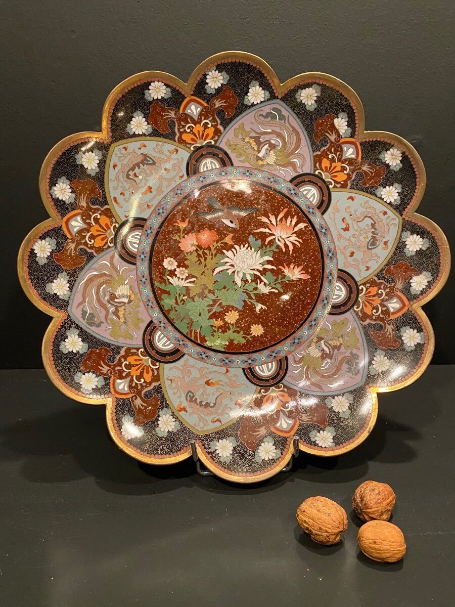 Plat Polylobé En Cloisonné