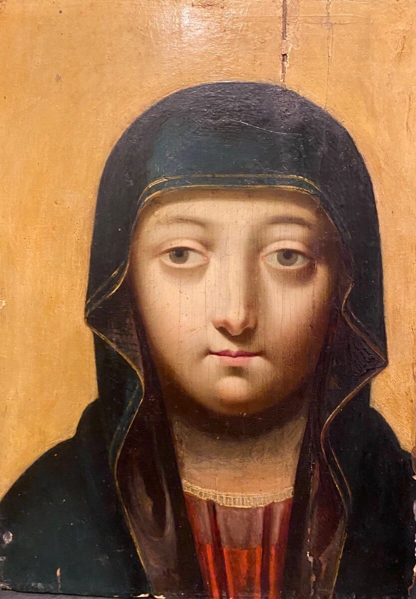 Tableau Du XVII°, Peinture d'Une Sainte Femme