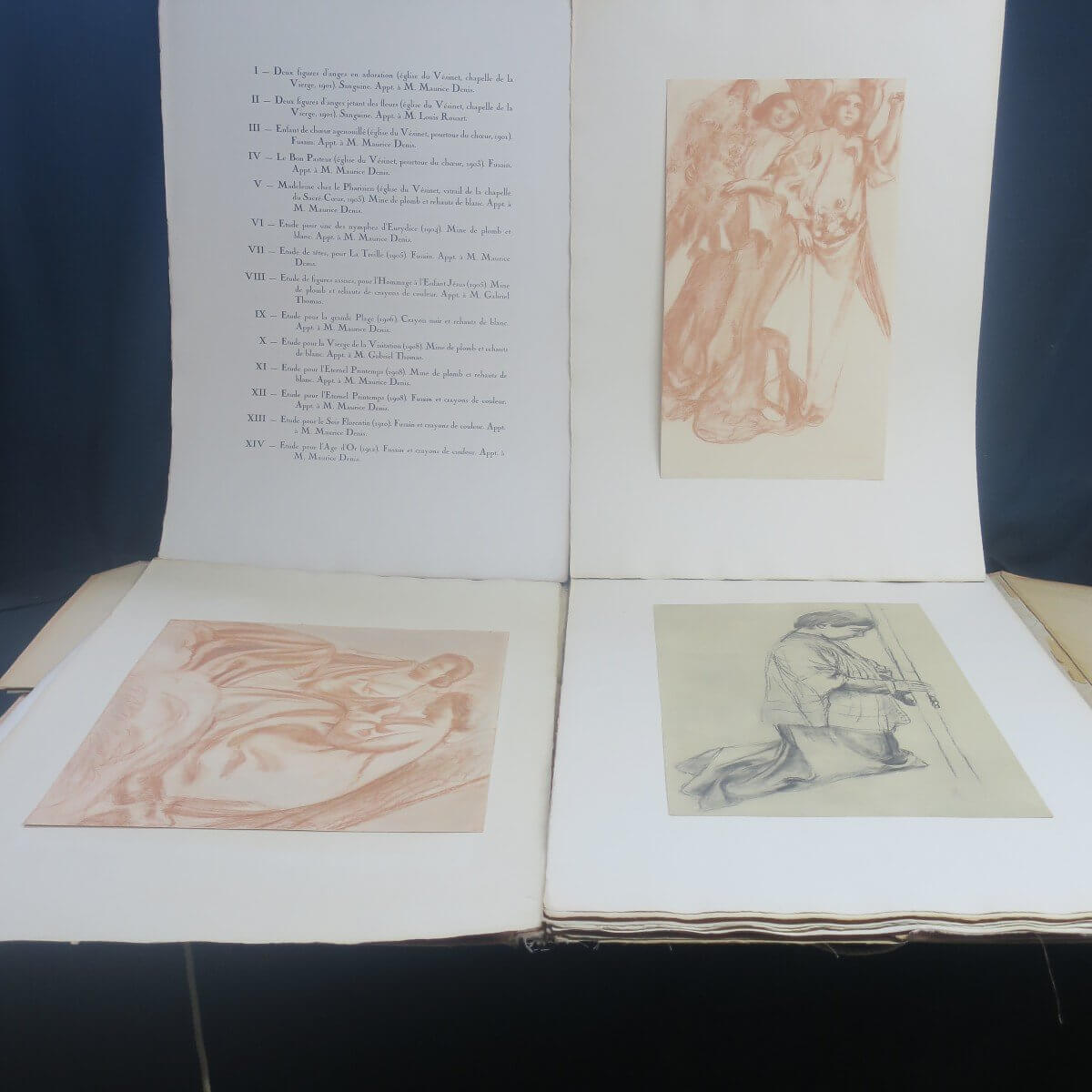 Maurice Denis, 25 sanguines, dessins réhaussés et dessins reproduits en fac similé