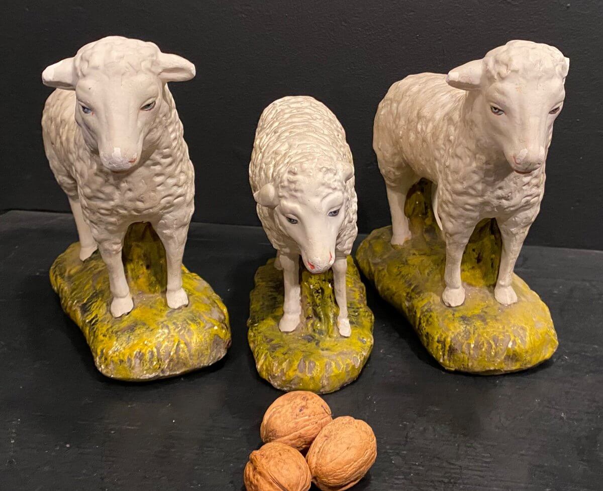 Trois Moutons Pour Crèche